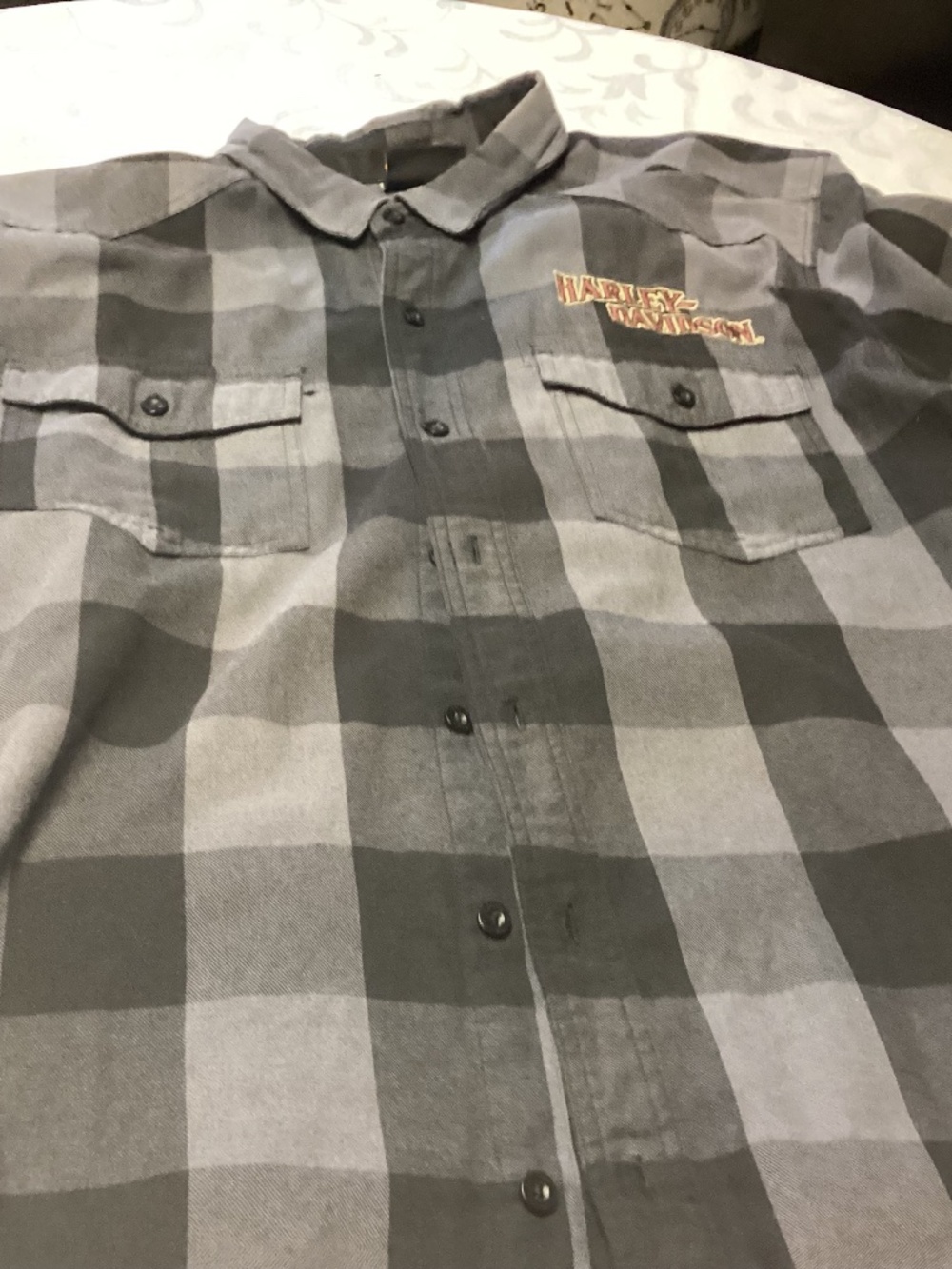 Harley Davidson motor clothes, work men’s mechanic shirt three XL exquisite